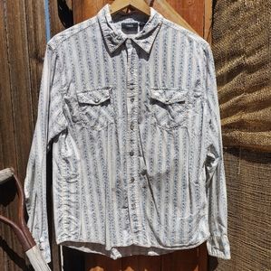 WomensVintage Rue21 Western Pearl Snap Long Sleeve Shirt  Med